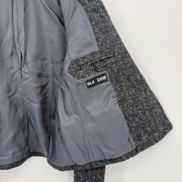 BLK DNM Tweed Double Breasted Wool Blend Blazer Size S - Picture 6 of 11